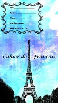 Back to school 10 Front page French book covers by MFL-EAL-EFL Teacher