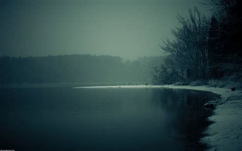 2000x1541 Nature Trees Snow Hd Fog Lake Coolwallpapersme