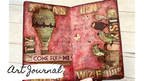 Mixed Media Art Journal Use Your Stash Scrap Papers Youtube