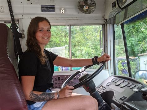 turning a school bus into home sweet home local woman escapes the rent economy for a home on