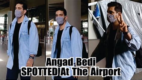 Actress Neha Dhupia Husband Angad Bedi Spotted At The Airport Angad Bedi Latest Video Youtube