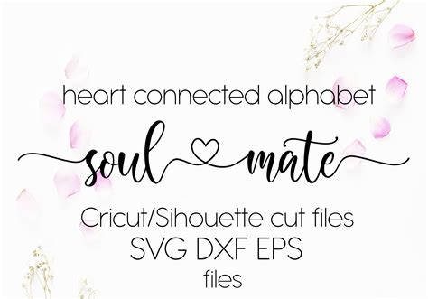 Svg Eps Font Individual Letters Silhouette Cut File For Cutting