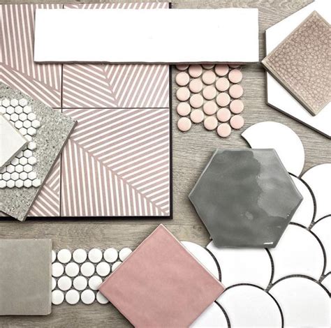 Pink Flat Lay Interior Design Mood Board Materials Board Interior