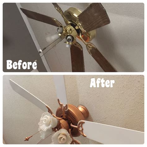 Arabesque copper rose rose gold copper metal copper ceiling tiles wall tiles gold bathroom accessories floor ceiling compass rose. Under $20 Copper Fan Makeover! | Ceiling fan diy, Gold ...