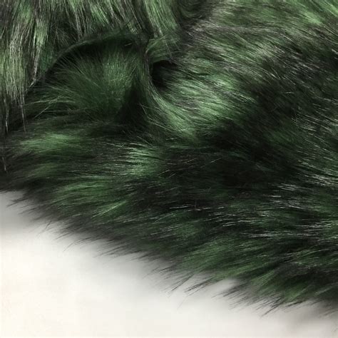 Olive Green Colorslong Pile Furry Faux Raccoon Furhigh Etsy