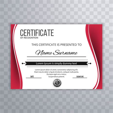 Plantilla De Certificado De Lujo Y Diseño De Estilo De Onda De Diploma