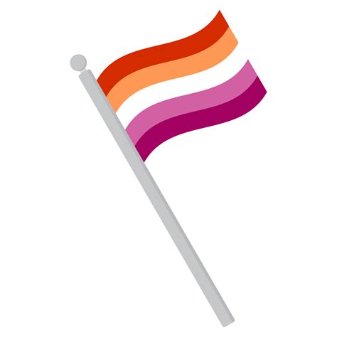 Lesbian Pride Flag Lgbt Symbol In Shape 37388089 Png
