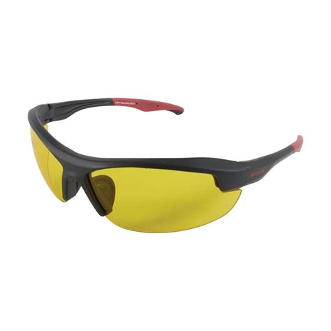 ruger core ballistic shooting glasses with yellow lens in black and red frames 27873 the home