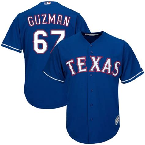 Texas Rangers Ronald Guzman Official Royal Blue Replica Mens Majestic
