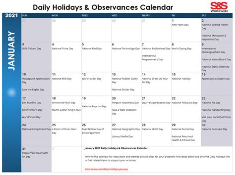 January 2021 Calendar With Holidays Printable Go Images Web