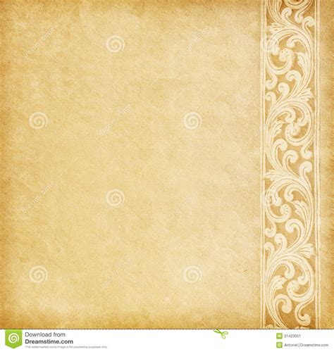 Old Paper With Floral Border Stock Image Image 31423051