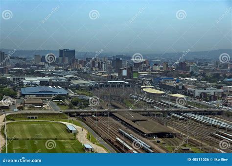 Above View To Durban Railway Station Stock Photo Image Of Parking