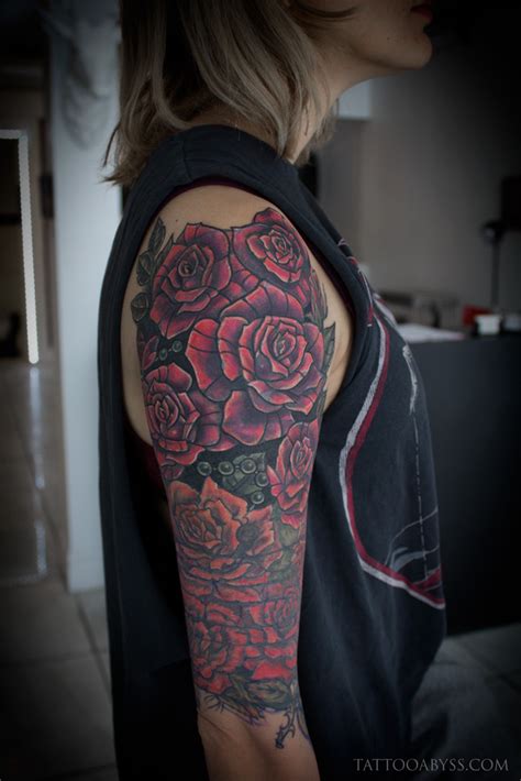 See more ideas about half sleeve tattoo, half sleeve tattoos designs, rose half sleeve. Roses Half-Sleeve Cover Up