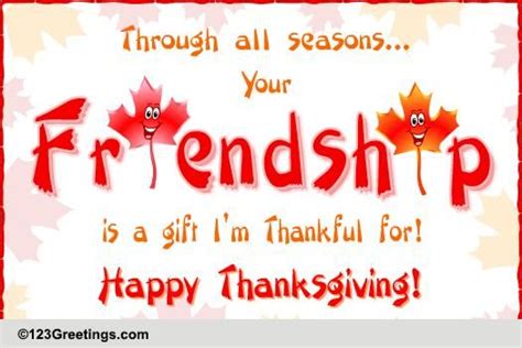 Friendship Wishes On Thanksgiving Free Friends Ecards Greeting Cards