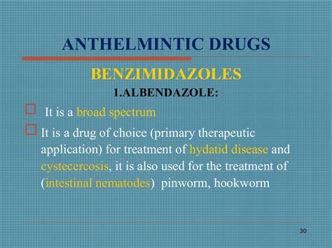 7 Anthelmintic Drugs