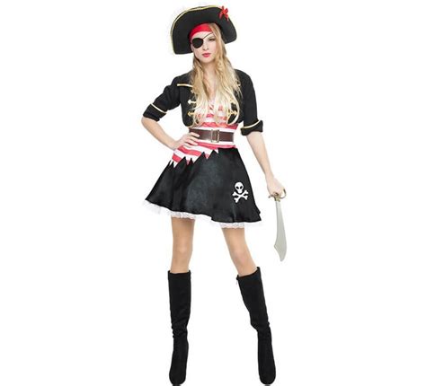 Disfraz de pirata para mujer. Disfraz de Pirata Casaca Negra para mujer