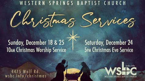 Dec 24 5 Pm Christmas Eve Service At Western Springs Baptist Church