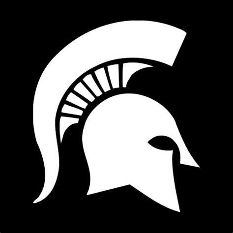 White Spartan Helmet Logo Clip Art Library