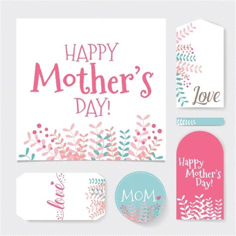 Happy Mothers Day Stationery Vector Free Download
