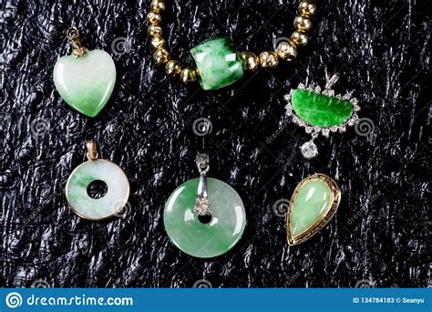 Burmese Jadeite Jewelry Stock Image Image Of Chain 134784183
