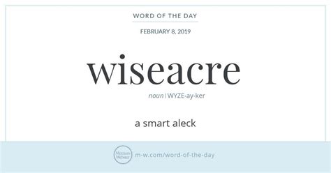 Word Of The Day Wiseacre Word Of The Day Good Vocabulary Words Words