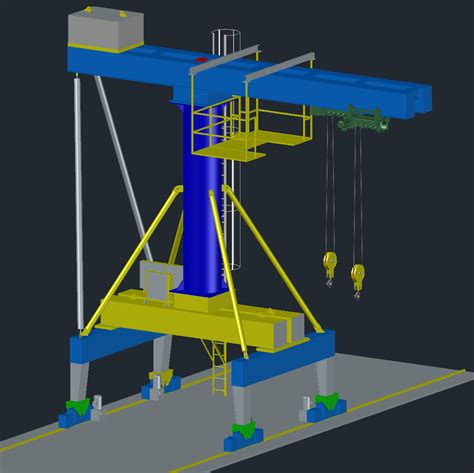 Gantry Traveling Jib Crane Cad Files Dwg Files Plans And Details
