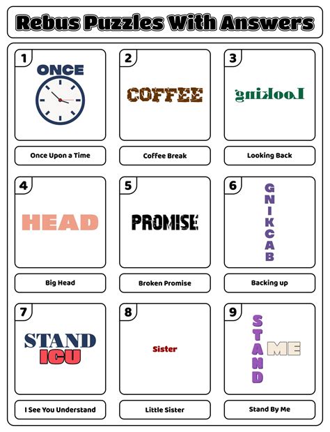 Best Printable Rebus Puzzles With Answers Printablee