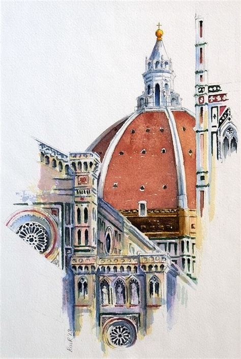 360. Duomo, Florence. … | Florenz, Architekturzeichnung