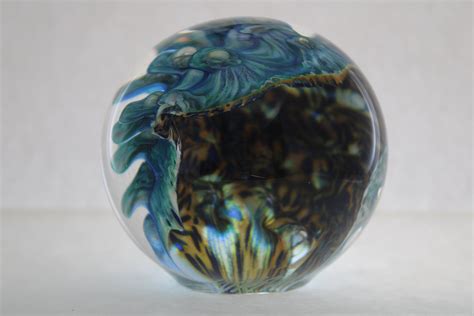 Handmade Blown Glass Paperweight By Mark Wagar Glass New Etsy