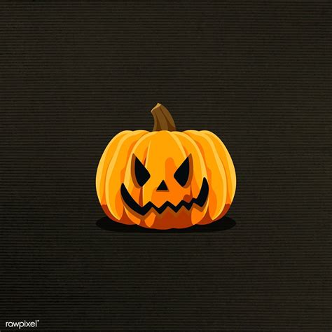 Jack Olantern Element On A Black Background Vector Free Image By