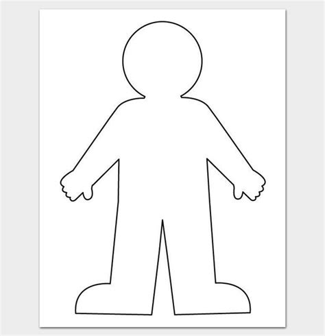 Printable Human Body Outline Template Pdf Printable Word Searches