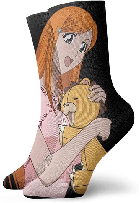 Orihime Inoue And Kon Socks 3d Anime Cartoon Warm Socks Uk Clothing