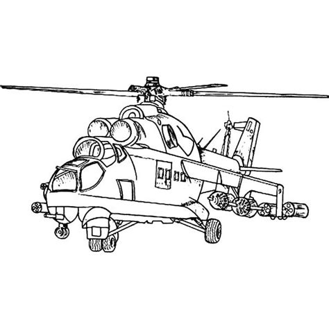 Desenho de Helicóptero de guerra para colorir Tudodesenhos