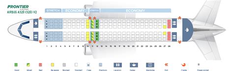 Seat Map Airbus A320 200 Frontier Airlines Best Seats In The Plane