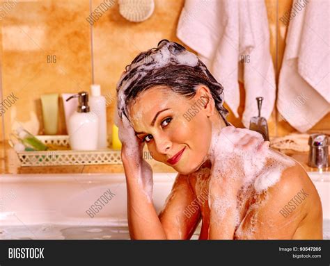 Happy Woman Washing Image And Photo Free Trial Bigstock