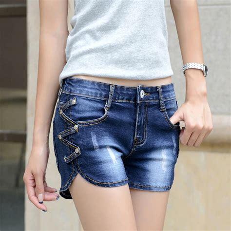 Women Sexy Jeans Denim Shorts 2018 Summer Fashion Cotton Ruffles Sexy Shorts Ladies Skinny Side