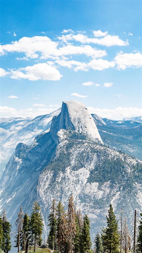 Half Dome From Glacier Point Yosemite National Park Wallpaper Backiee