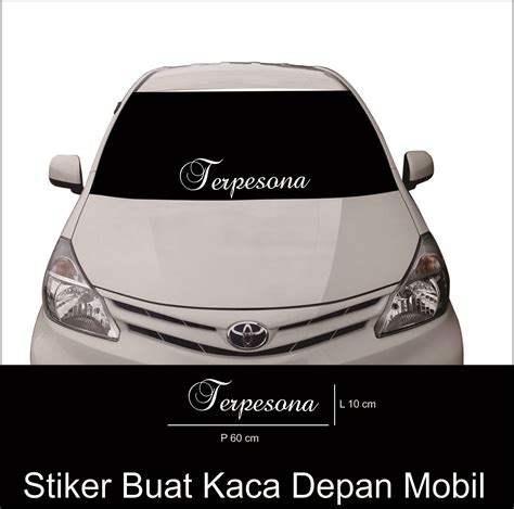 Sticker Costum Nama Buat Kaca Mobil Ukuran Panjang 60 Cm Lebar 10 Cm Lazada Indonesia
