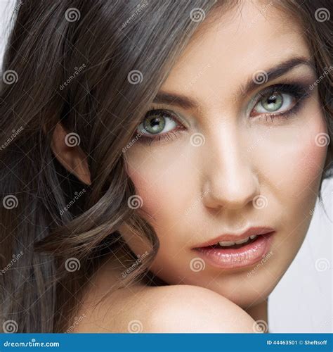 Close Up Beauty Portrait Of Young Woman Stock Image Image Of Modern