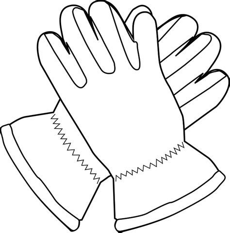 Download Free vector graphic: Gloves, Mittens, Outline, White - Free Image on Pixabay - 293998