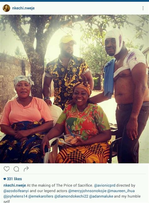 mercy johnson s daughter purity visits her on set takes selfies with co actors celebrities