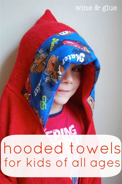 Fluffy, cozy and stylish bath robes for men and women in solid colors that can be personalized for green earth® quick dry bath towel by micro cotton®. Hooded Towels for Kids of All Ages {Tutorial} - Wine & Glue
