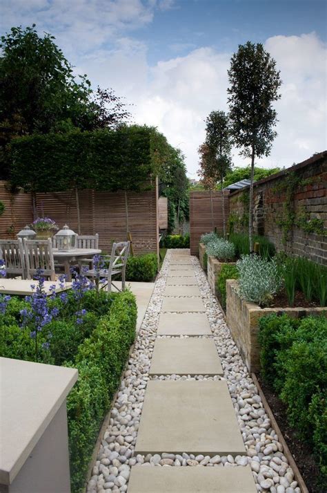 Plot your garden rows, leaving space for. rectangular garden landscape traditional with pebble path ...