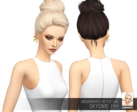 Sims 4 Hairs Miss Paraply Skysims Solid Hairstyle Ret