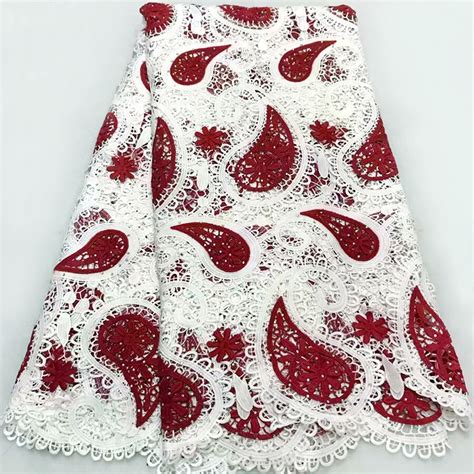 Newest African Lace Fabrics High Quality Cord Guipure Lace Fabric Women Water Soluble Lace