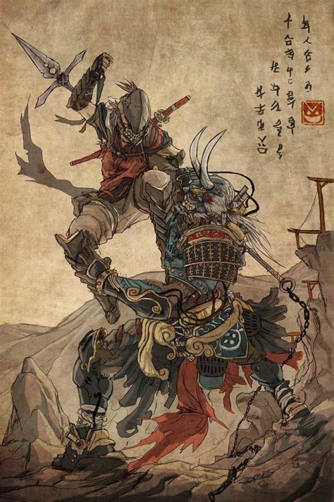 Peinture De Samouraï En Combat Samurai Artwork Samurai Art Japanese Art