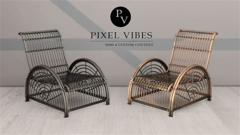 Pixel Vibes Posts Tagged Sims4furniture Rattan Armchair Armchairs