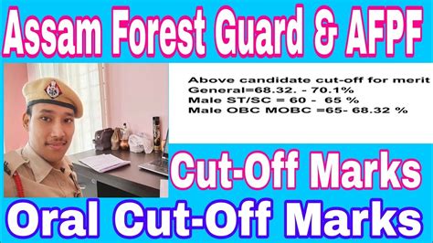 Assam Forest Guard And AFPF Cut Off Marks 2023 For Oral Test YouTube