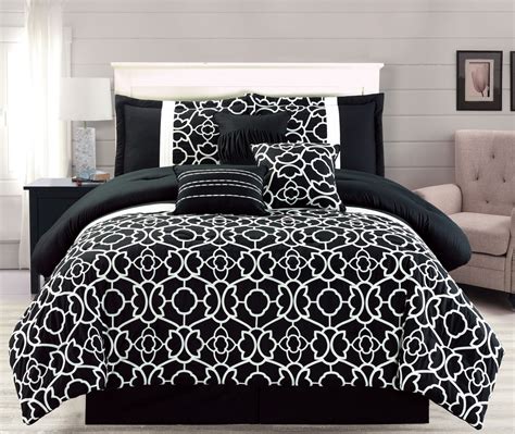 Shop for black & white comforters at walmart.com. 7 Piece Ladera Black Comforter Set