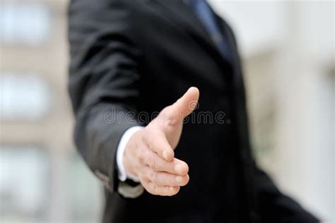Businessman Offering His Hand For Handshake Stock Image Image Of
